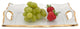 Gold Leaf Scalloped Edge Vanity or Snack Tray,  7"x11"
