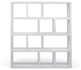 Berlin 4 Levels Bookcase, 150 cm., Pure White
