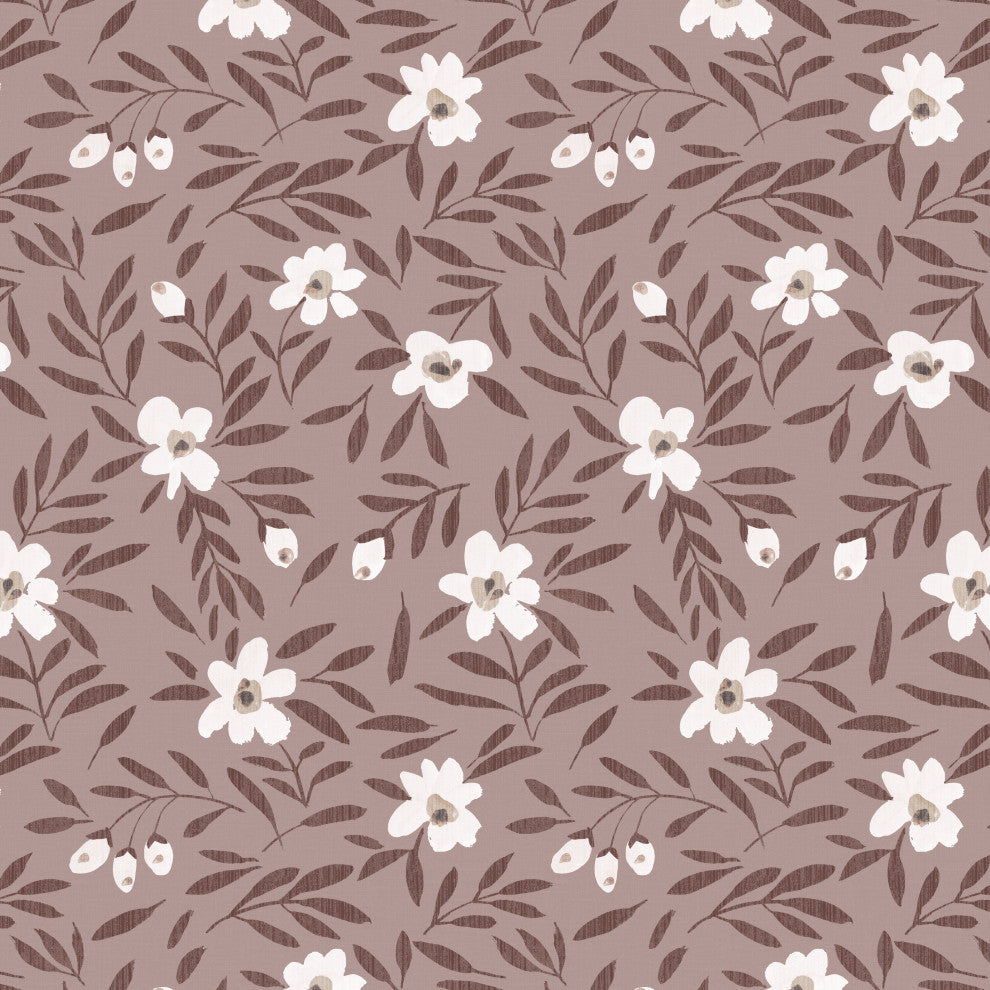 18" Decorative Pillow, Polyester Insert, Fiona Floral Mauve
