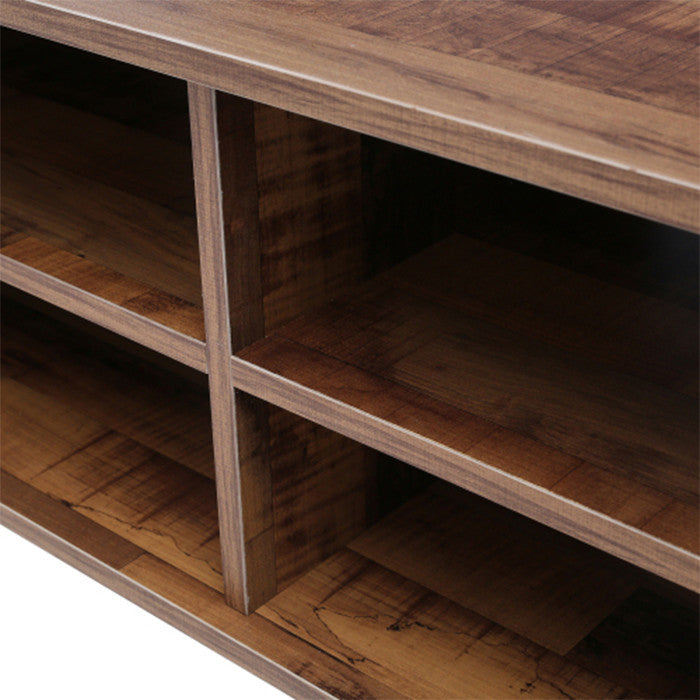 Wall Mounted Media Console floating tv shelf adjustable brown TV stand