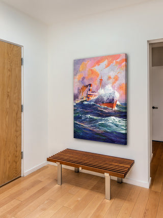 "Steam Boat" Painting Print on Wrapped Canvas