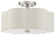 Brushed Nickel French Country, Floral, Transitional, Semi Flush