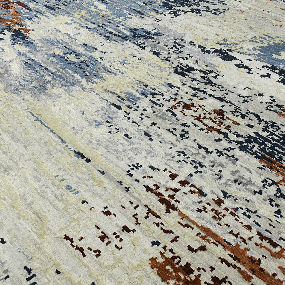 Hermitage Beatrice Area Rug, Blue, 10' x 14', Abstract