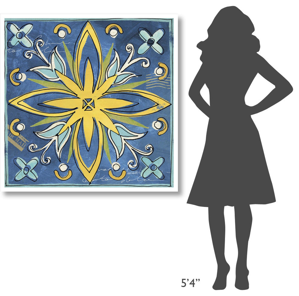 "Tuscan Sun Tile I Color" Digital Paper Print by Anne Tavoletti, 42"x42"