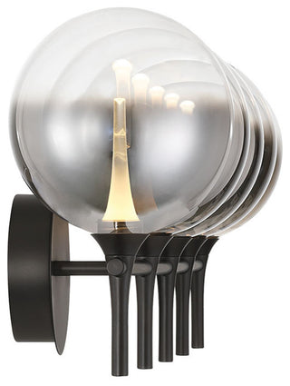 Iissa, Vanity, 5Lt, Matte Black, Smoked Glass