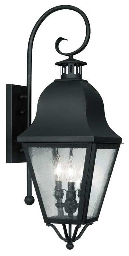 Amwell Outdoor Wall Lantern, Black