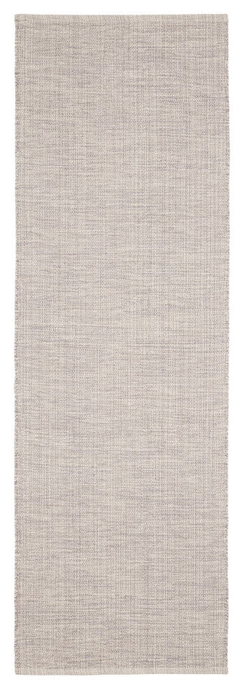 Dash & Albert Marled Grey Handwoven Cotton Rug, Grey, Runner-2'6" x 12'