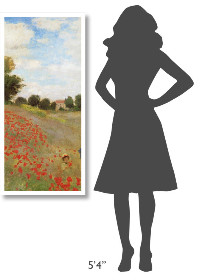 "Field Of Poppies (Les Coquelicots) 1873 (center)" Paper Art, 21"x46"