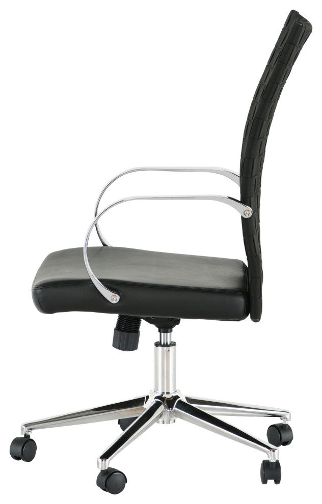 Mia Black Naugahyde Office Chair