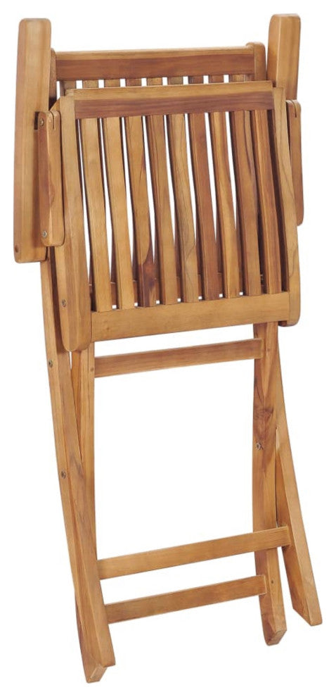 Vidaxl Folding Garden Chairs 2-Piece Set Solid Teak Wood