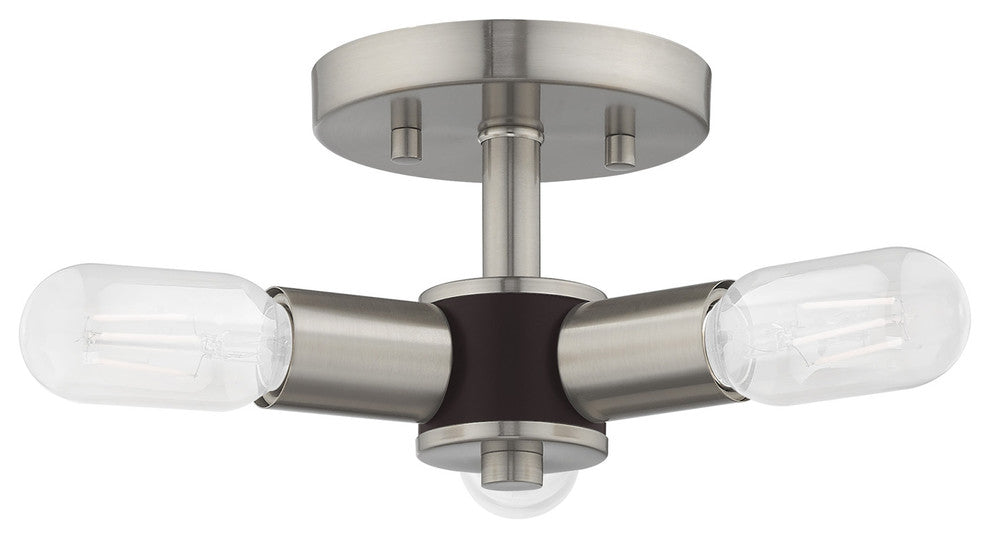 Livex Lighting Brushed Nickel 3-Light Ceiling Mount