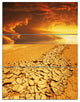 "Drought Land Under Dramatic Sky" Metal Wall Art, 3 Panels, 28"x36"