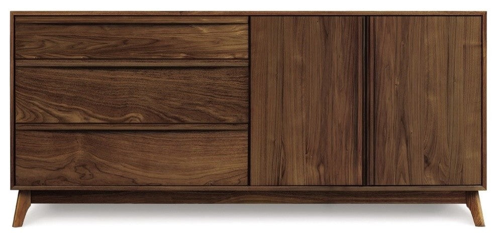 Copeland Catalina 3 Drawers On Left, 2 Doors On Right Buffet, Natural Walnut
