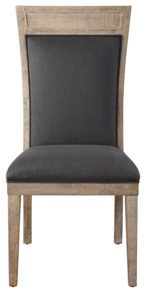 Uttermost Encore Dark Gray Armless Chair