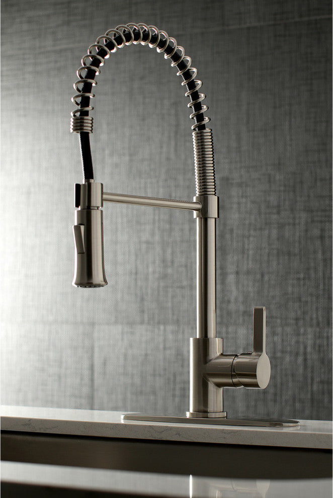 Gourmetier Single-Handle Pre-Rinse Kitchen Faucet, Brushed Nickel
