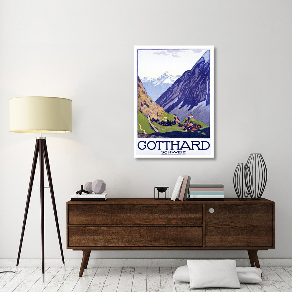 "Gotthard / Schweiz" Digital Paper Print by Emil Cardinaux, 33"x46"