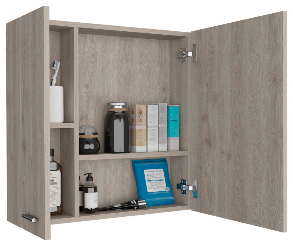 DEPOT E-SHOP Harbor Medicine Cabinet, Light Gray