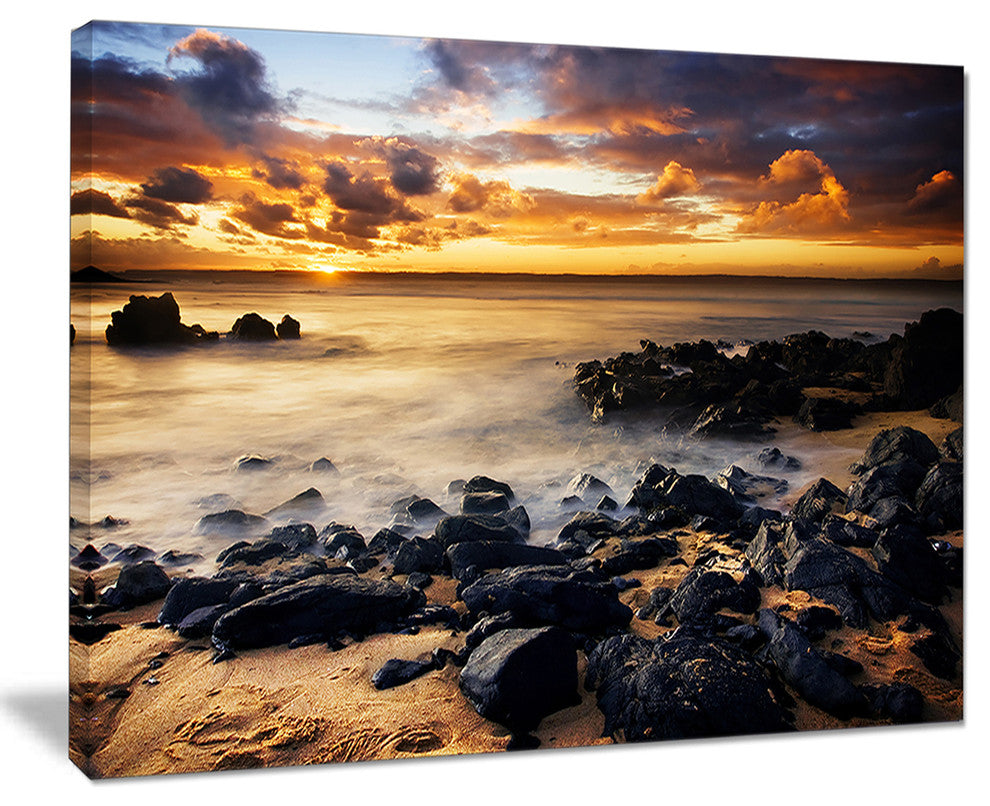 "Beautiful Sunset At Philip Island" Wall Art Landscape, 20"x12"