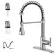 Single Handle Kitchen Faucet Pull-Down Sprayer, 360 Swivel, Three Functions, Brushed Nickel