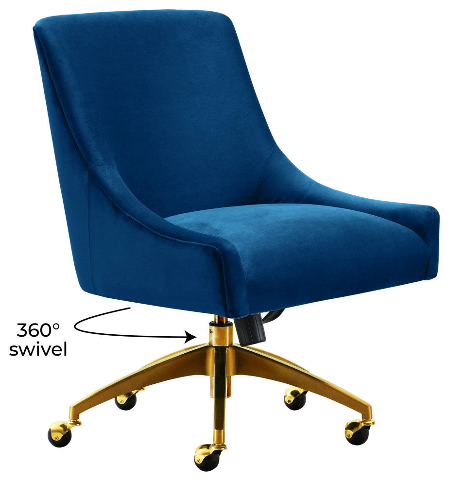 Beatrix Navy Office Swivel Chair - Navy