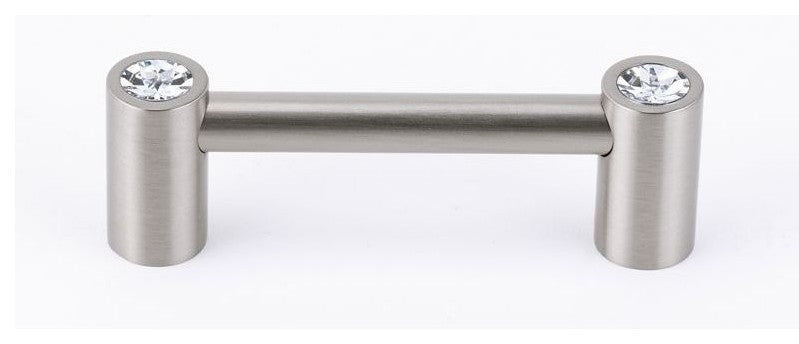 Alno Crystal Pull Modern in Satin Nickel