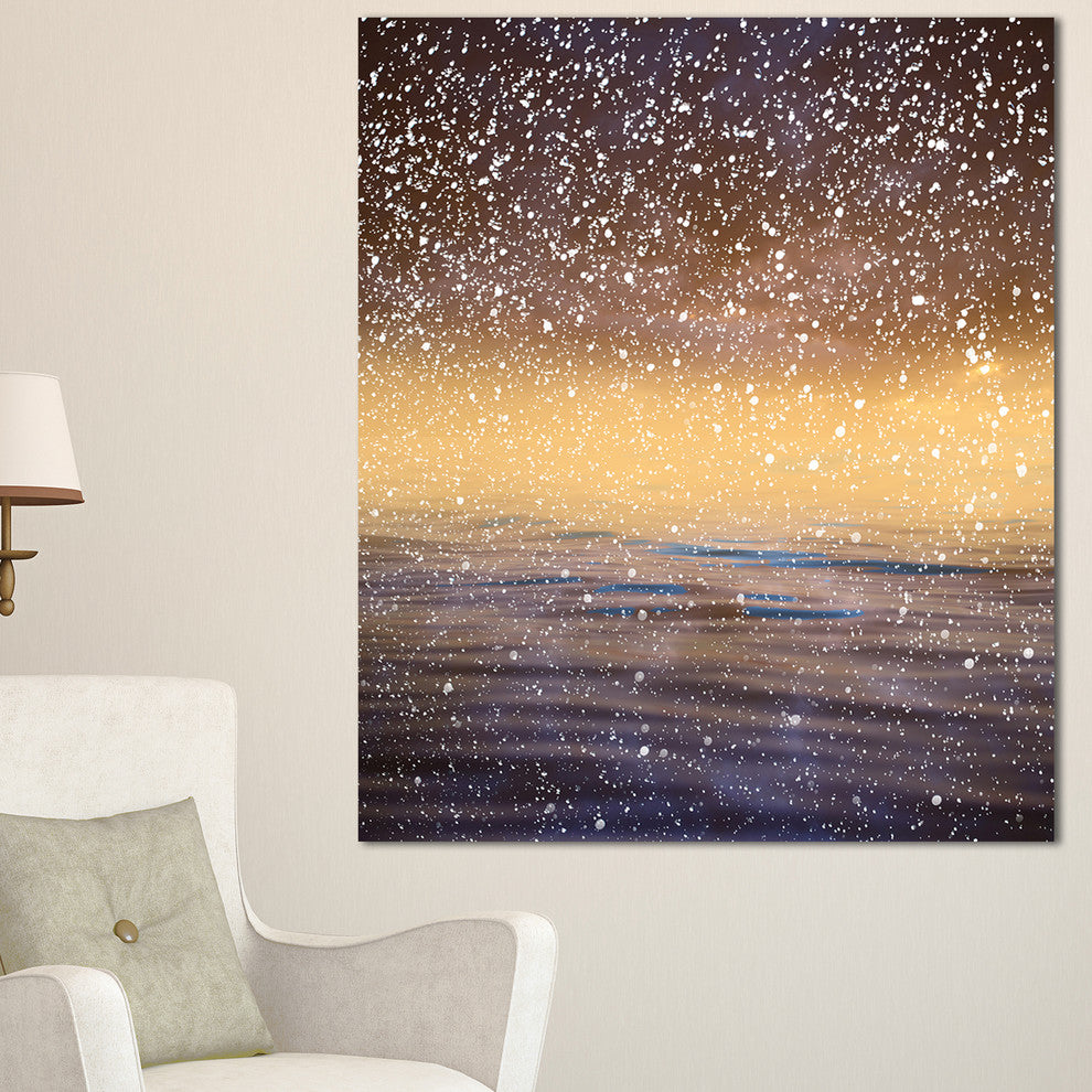 "Brown Sky Reflection in Lake" Skyscape Canvas Photo Print, 30"x40"