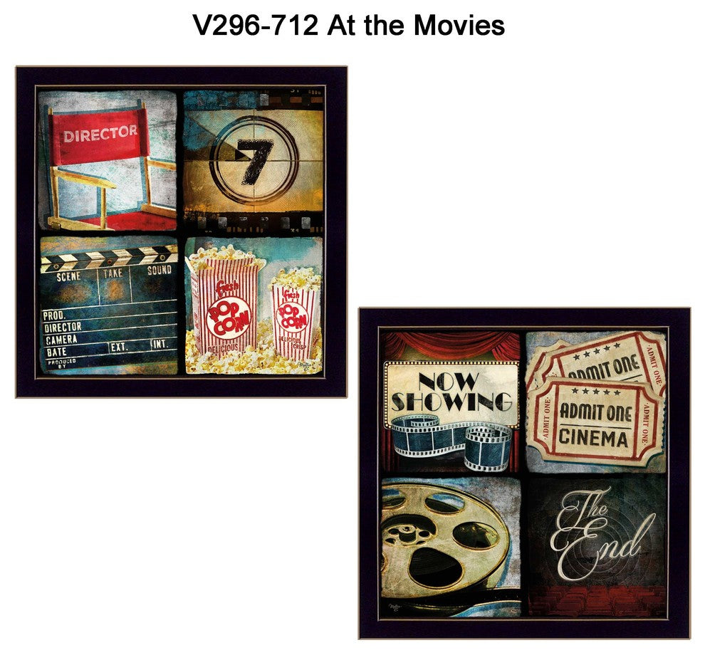 "At The Movies" Collection By Mollie B., Printed Wall Art, Black Frame