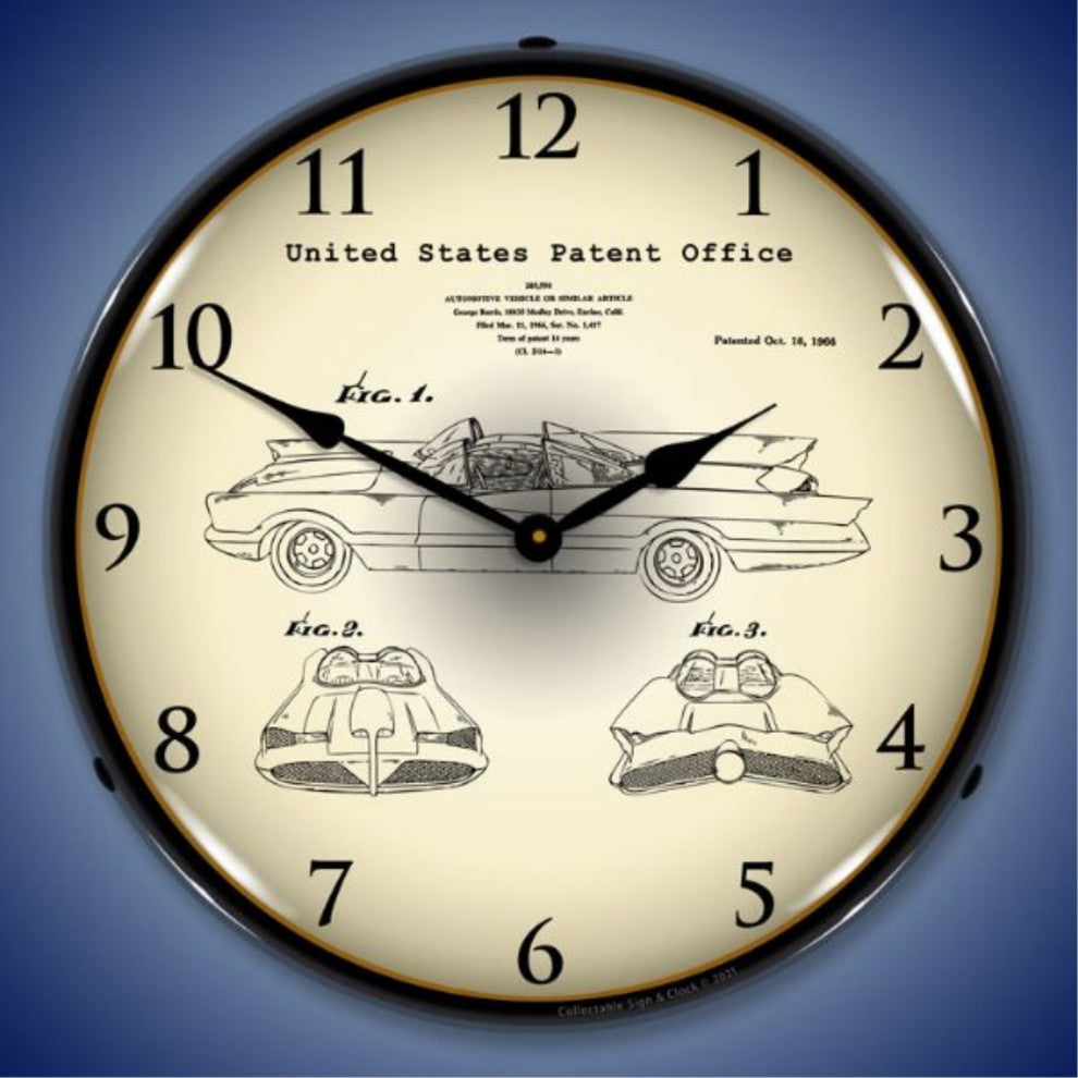2103231 George Barris Batmobile 1966 Patent Clock