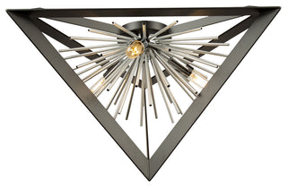 Sunburst  AC11442CH Flush Mount, Matte Black/Aluminum