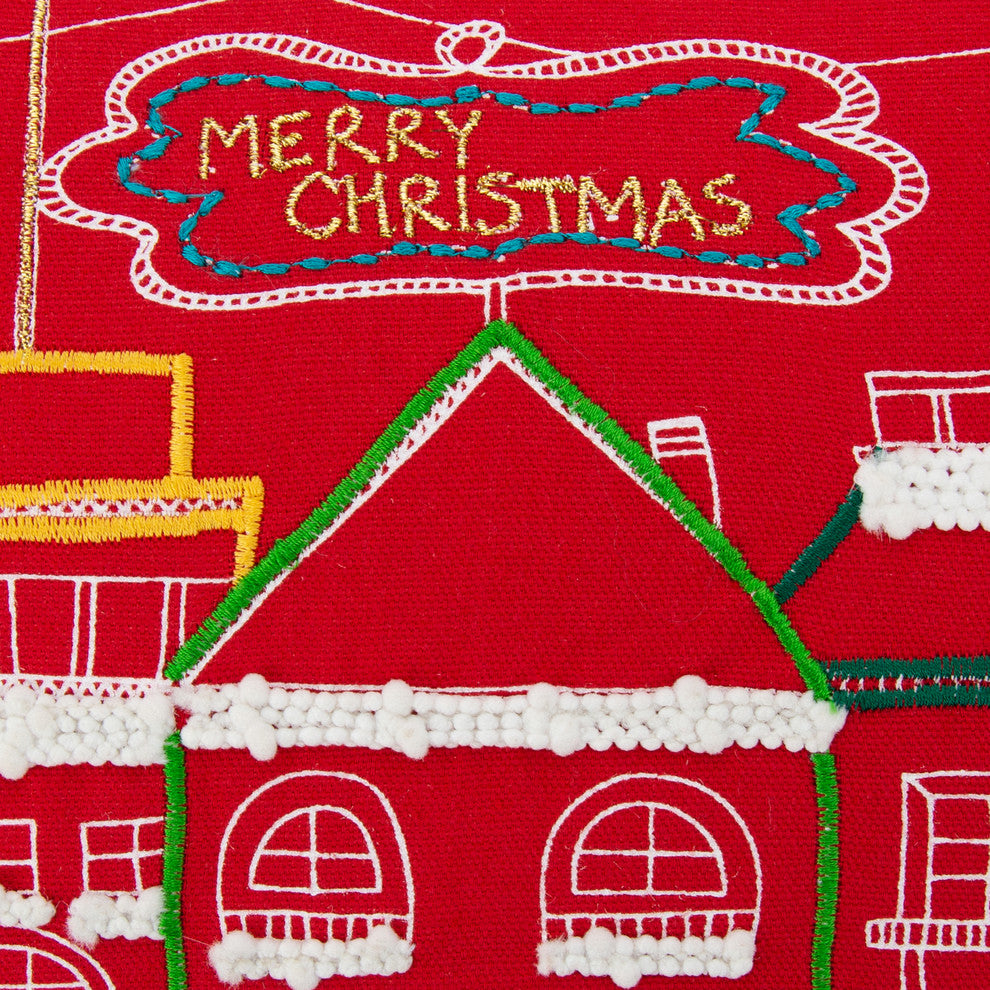 Skyline Christmas Lumbar Pillow