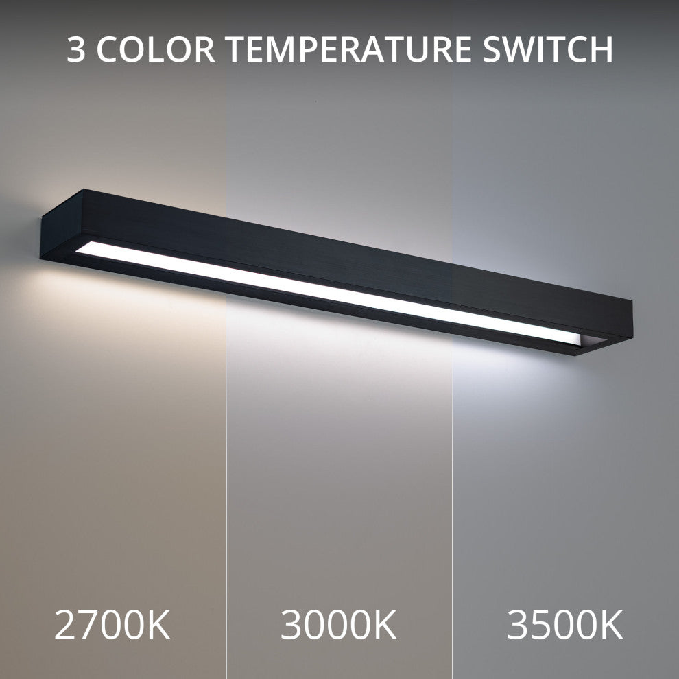 Modern Forms WS-52137-35 Open Bar 37"W LED Bath Bar - 3500K - Black