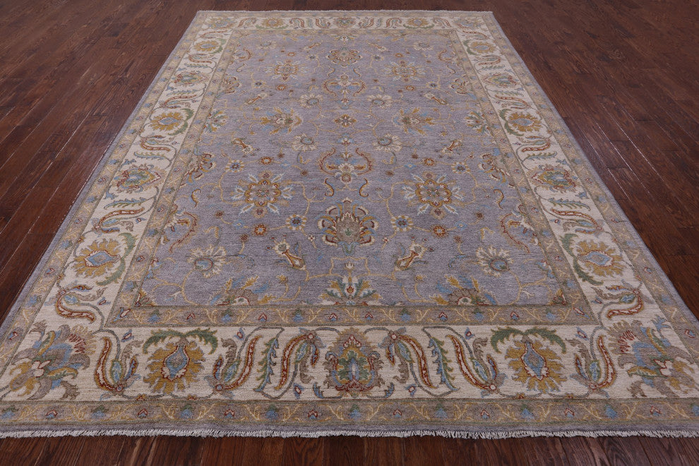 8' 10" X 11' 5" Handmade Turkish Oushak Wool Rug - Q12810