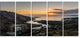 Ezaro Panorama Galicia Spain, Landscape Canvas Art Print, 60"x28", 5 Panels
