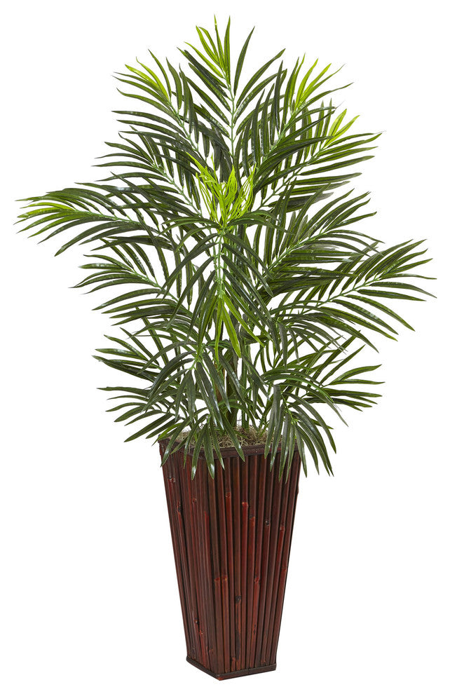Areca Artificial Palm in Bamboo Planter