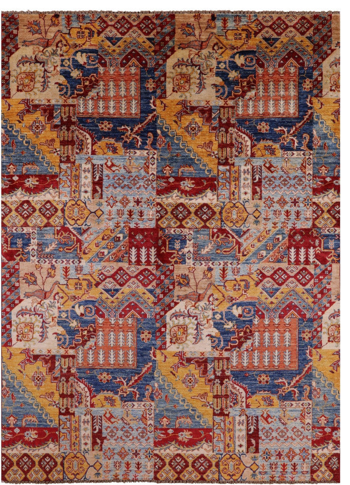 Hand Knotted Super Kazak Wool Rug 5' 7" X 7' 11" Q10951