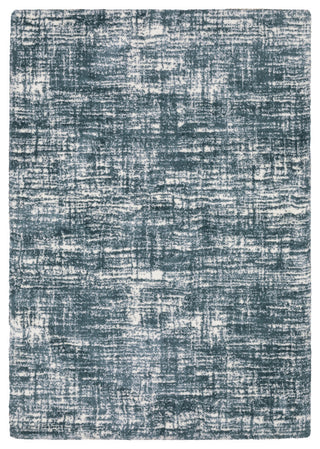 Greer Modern Distressed Etchings Dark Teal/ Ivory Area Rug, 2'3" x 7'6"