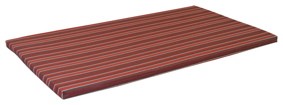 Swing Bed Cushion, Red Stripe, 5 Foot, 2" Thick