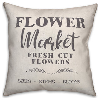 Flower Market 18x18 Spun Poly Pillow