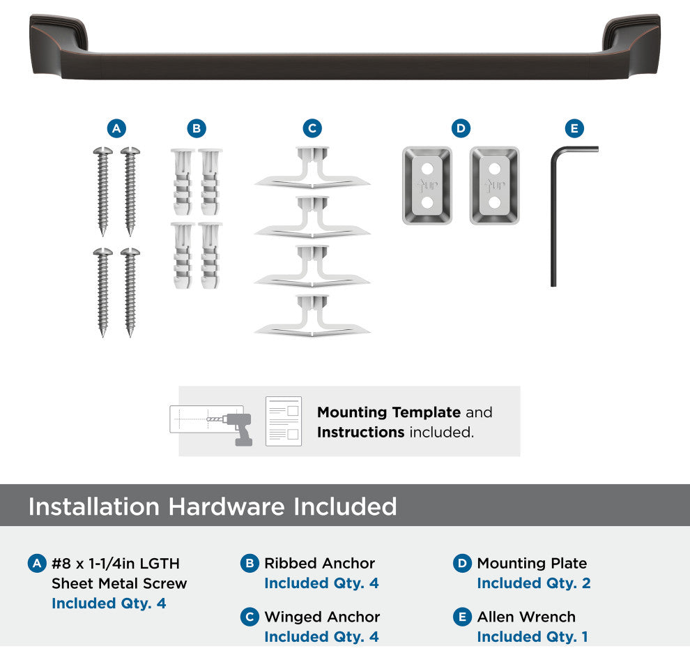 Amerock Revitalize Traditional Towel Bar, Oil Rubbed Bronze, 18" Center-to-Cente