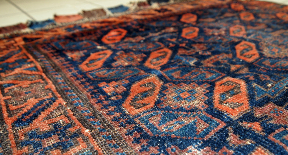 Handmade antique Afghan Baluch bagface 2.4' x 2.6' ( 74cm x 79cm) 1880s