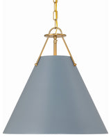 Crystorama Lighting Group XAV-B8305 Xavier 3 Light 16"W Pendant - Vibrant Gold