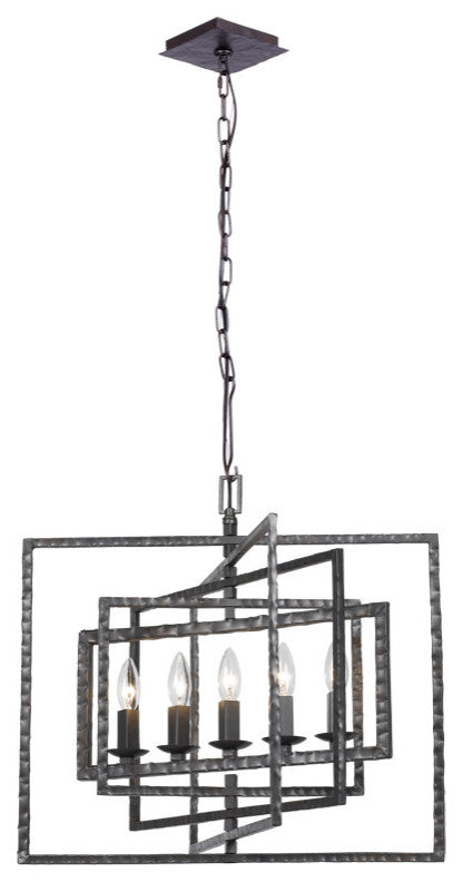 Crystorama Lighting Group 336 Capri 5 Light 24"W Wrought Iron - Raw Steel