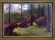 Albert Bierstadt Wooded Landscape Framed Premium Canvas Print, 16"x24"
