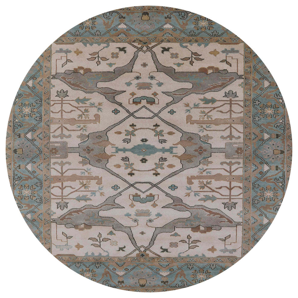 Ahgly Company Indoor Round Mid-Century Modern Area Rugs, 4' Round
