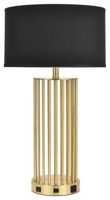 Elegant TL3010 Brio Collection 1-Light Brushed Brass Finish Table Lamp