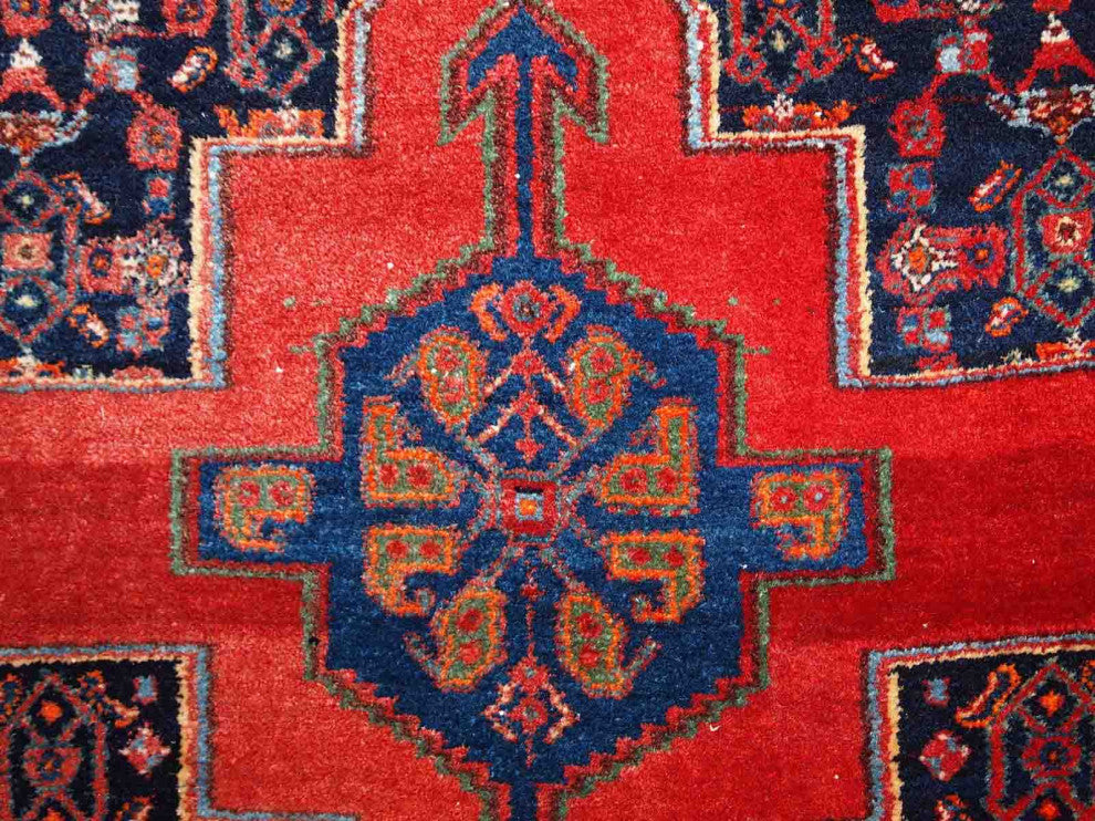 Handmade Vintage Persian Senneh Rug, 3.9'x5.5', 119cmx169cm 1960s