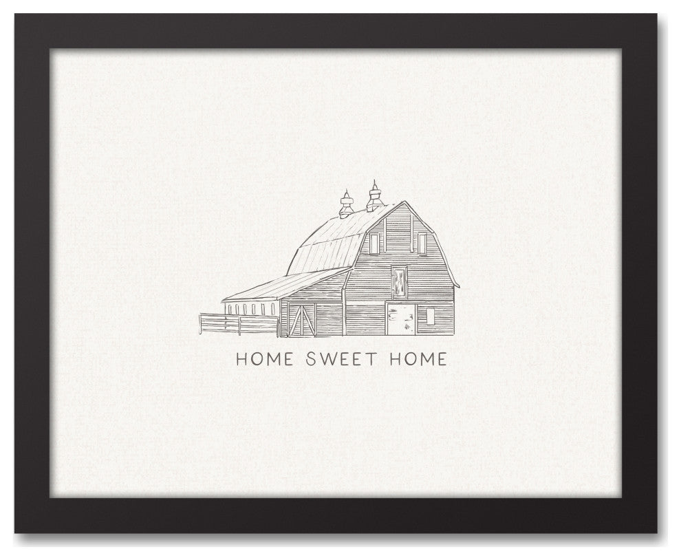 Home Sweet Home 11"x14" Black Framed Canvas
