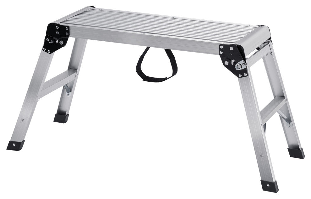 VEVOR Aluminum Folding Work Platform Drywall Ladder 330lbs Non-slip Bench