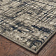 Rowen Distressed Etchings Grey/ Navy Area Rug, 9'10"x12'10"