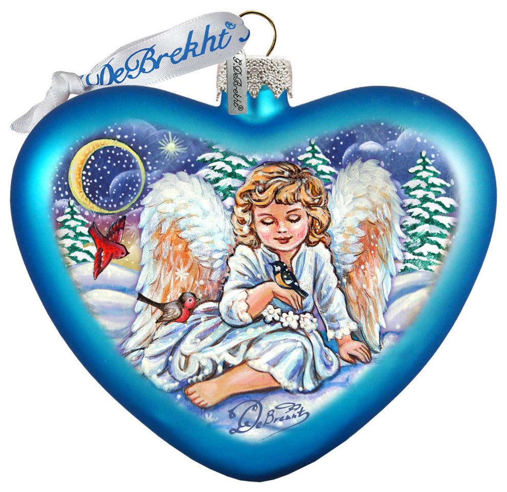 Big Heart Girl Angel Ornament